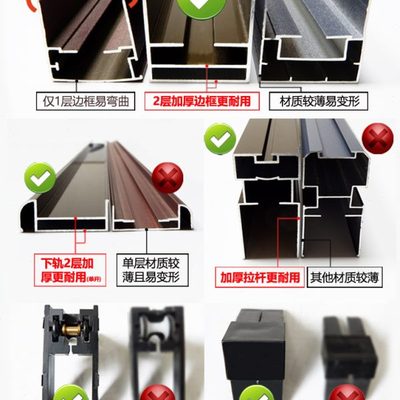 折叠隐形纱门伸缩推拉式防蚊门帘纱窗网铝合金阳台入户纱门定制