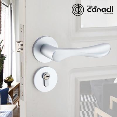 特价促销砂白卧室铝合金大门锁太空铝执手锁卫生间分体锁B2-029-1