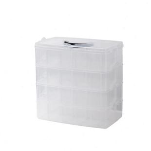 多格零件盒透明电子元件收纳盒螺丝配件工具箱分类格子带盖样品盒