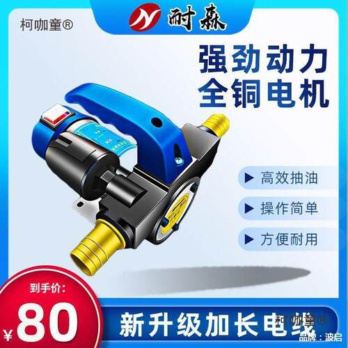 抽油泵电动柴油12v伏24v220v加油机自吸泵抽油加油小型大功麦太保