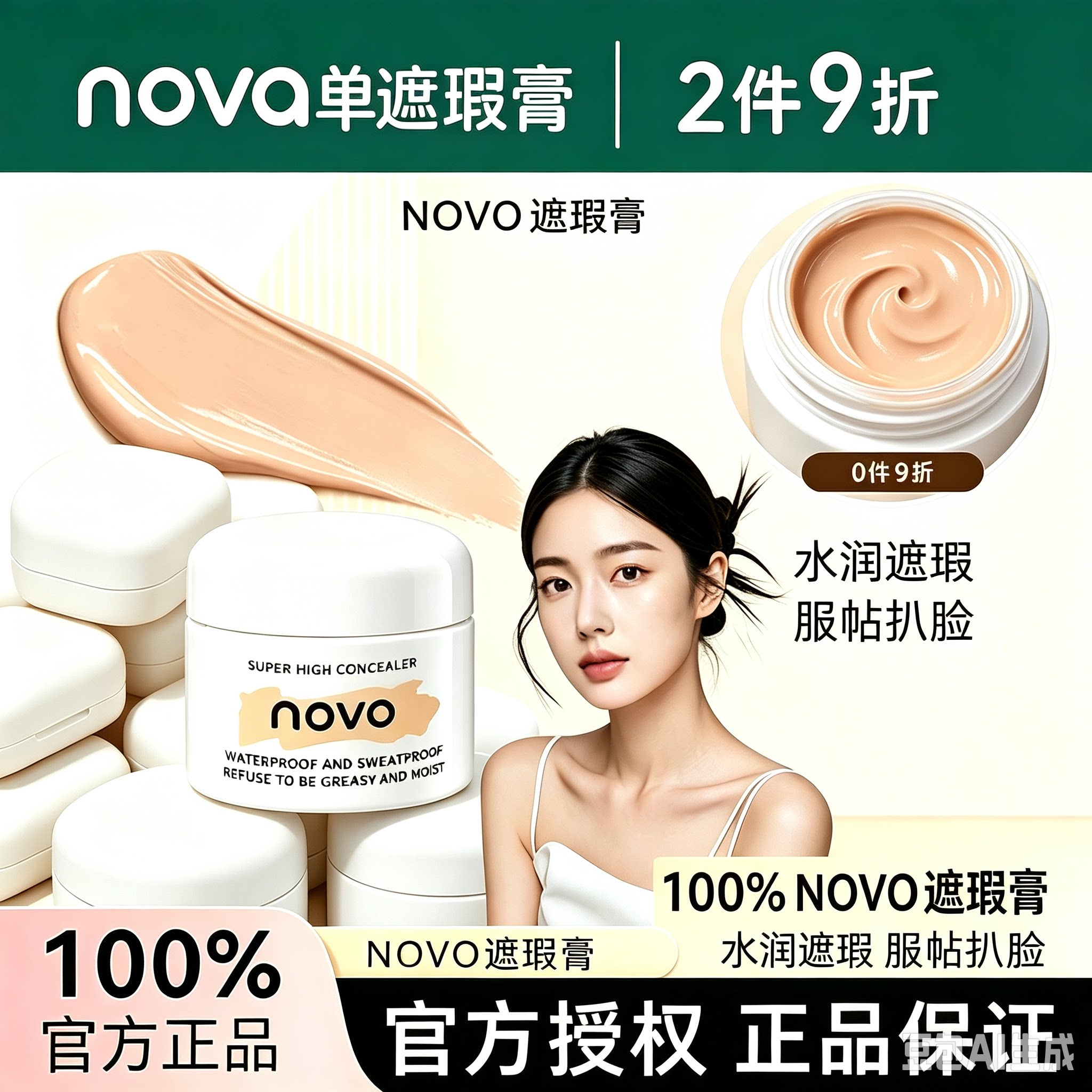 遮瑕膏黑眼圈眼袋脸部化妆师专用强力遮纹身痘印自然遮盖官方正品