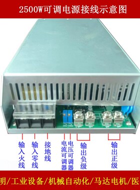 24V直流可调2000W48V带数显大功率72开关电源36V2500W60V110v260v