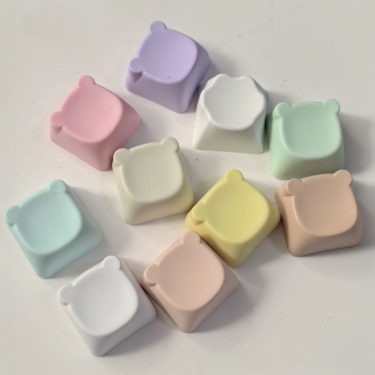 外贸彩虹熊头1u键帽pbt材质十字机械键盘可用