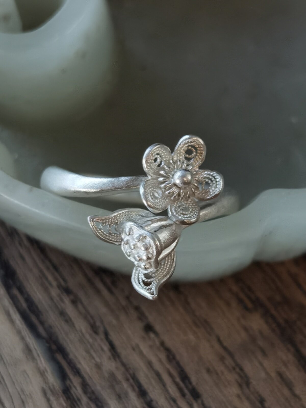 又及手作 | 黔东南-老手艺 | 非遗古法花丝工艺手工制作 开口戒指