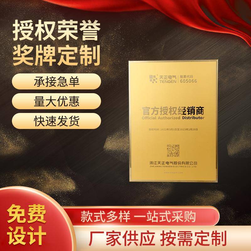 钛金反腐蚀喷砂折边木托牌铜牌制作钛金奖牌腐蚀拉丝双折边牌匾