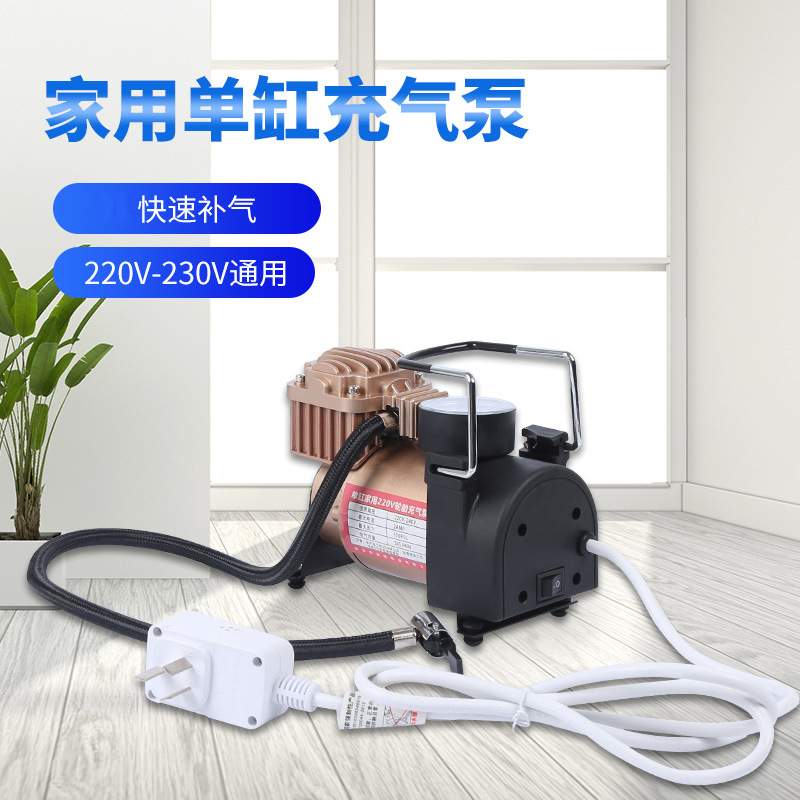 家用小型单缸充气泵 数显汽车轮胎充气泵 便携应急电动打气泵