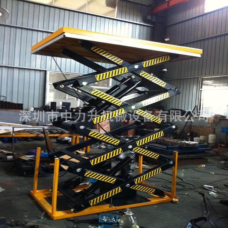 1吨三剪剪定电动升压HT1000降平台四液升降台固 装卸货剪叉举升机