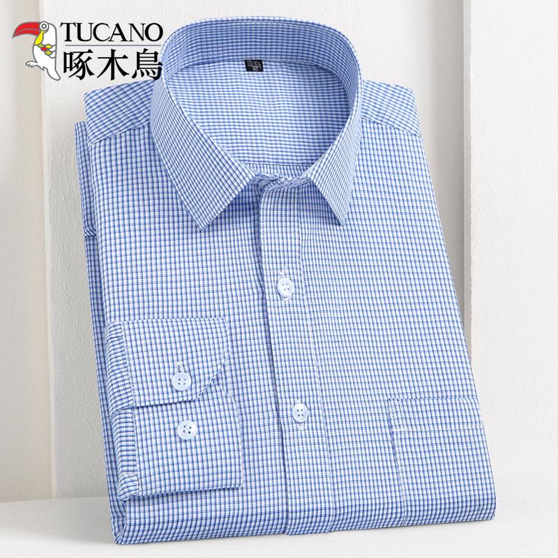 啄木鸟衬衫男长袖春夏季中老年