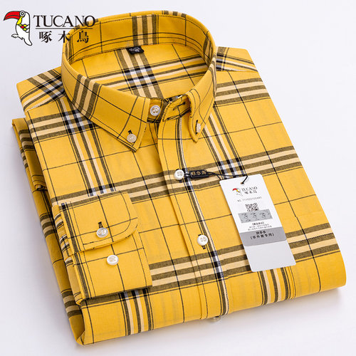啄木鸟2025秋冬季新款男士衬衫