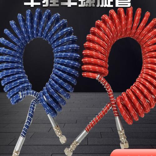 挂车螺旋刹车管挂车气管拖头连接气管双层加线防冻防爆编织挂车管
