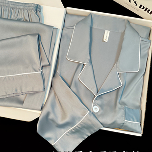 高级感男士睡衣送男友男生生日礼物2026春秋长袖冰丝绸居家礼盒装