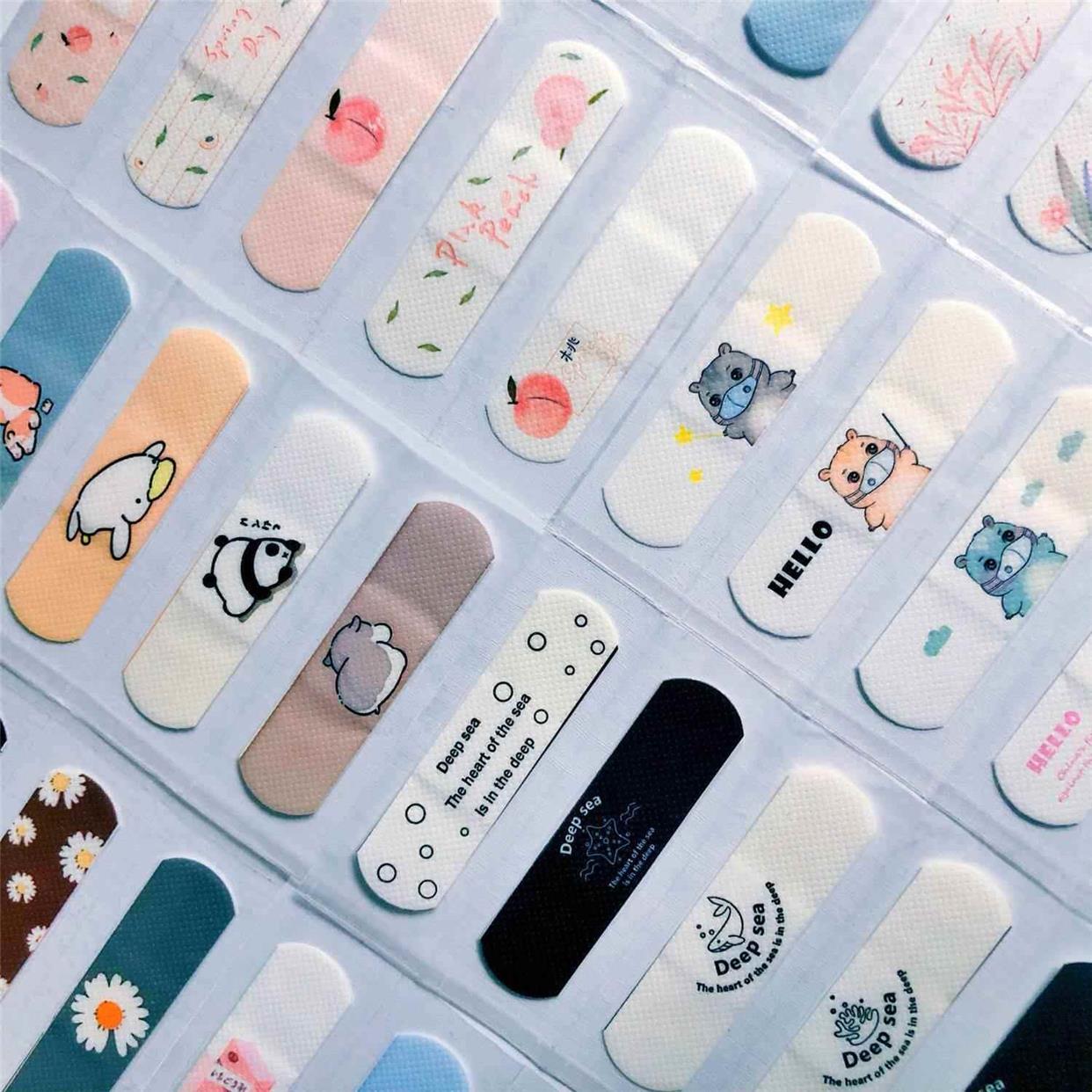 新款小清新创口贴ins卡通可爱少女防水透气创口贴OK绷防磨脚贴