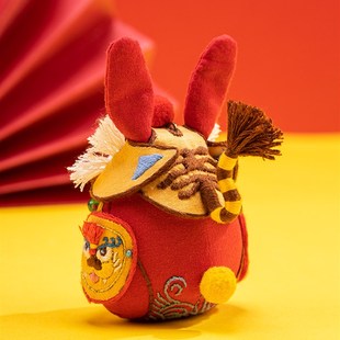 王的手创兔儿爷手工刺绣diy成B品送男友车挂件香包兔年新年礼物