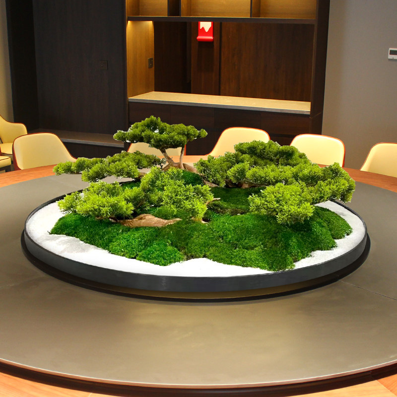 餐桌中间摆花e酒店饭店装饰品饭厅工艺礼品摆饰大圆桌中心摆件微