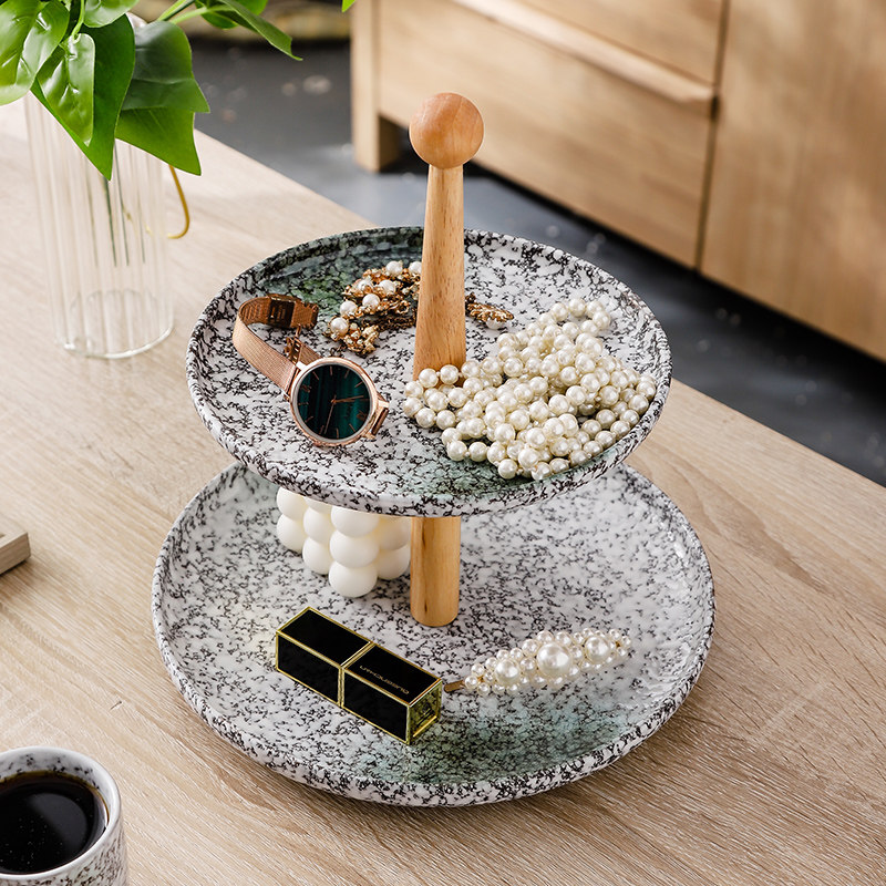 ins风化妆品桌面双层r口红托盘首饰收纳盒高颜值香水梳妆台置物架,收纳整理,桌面收纳盒,淘宝优惠券,粉丝福利购,淘宝优惠卷