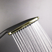 黑色磨砂方形花洒喷头家用浴室热水器加压淋浴手持蓬莲Z头洗澡套