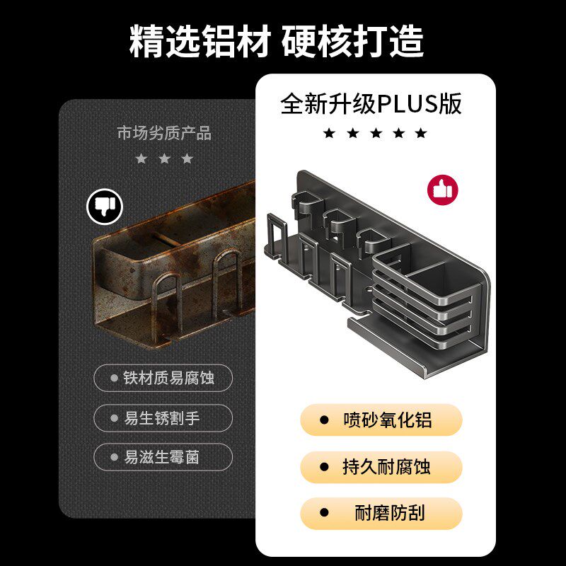 懒人牙刷置物架免打孔卫生间w漱口杯壁挂家庭牙膏刷牙电动一家三