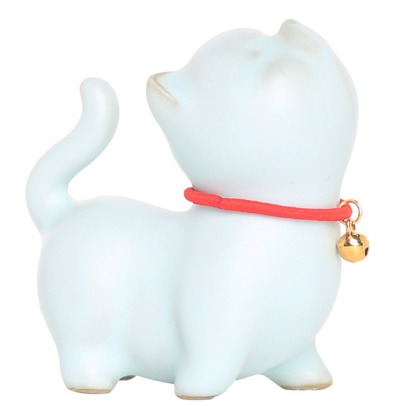 仰望星空的小猫 汝窑傲娇小茶宠小茶G玩摆件开片可养陶瓷送礼家居,餐饮具,茶宠摆件,淘宝优惠券,粉丝福利购,淘宝优惠卷