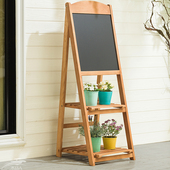 手写小黑板店铺用门口展示牌花店多层实木置Q物架广告牌商用招牌