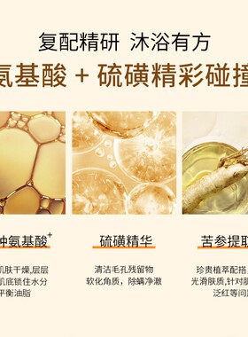【到手两瓶】萌芭莎硫磺控油液体香皂男女通用三合一净肤除螨沐浴
