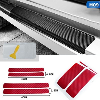 现货4Pcs Uiversal Car Stylig Stker Carbo Fiber Door Si Sc