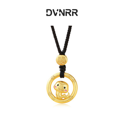 十二生肖萌蛇时来运转新中式国潮编织黑绳925银本命年七夕送礼