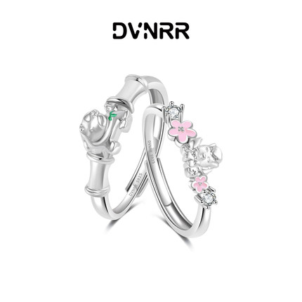 DVNRR小马恋爱诗 原创设计马年新品情侣对戒s925银
