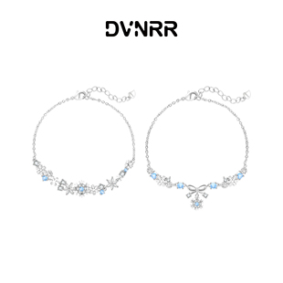 DVNRR永恒的雪 设计师原创闺蜜手链雪花蝴蝶结首饰闪耀轻奢精致