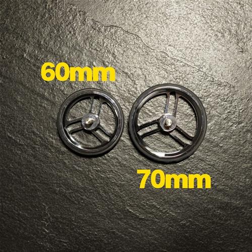 HH 小布折叠自行车配件改装 易行轮推行轮随意轮60/70mm含钛螺丝