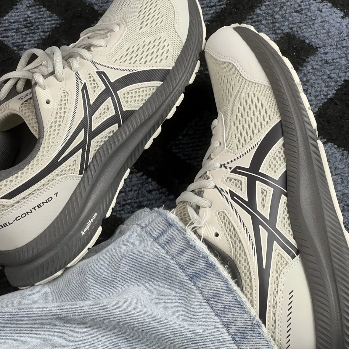 Asics Gel- Contend7 亚瑟士男女减震回弹运动鞋网面低帮跑步鞋