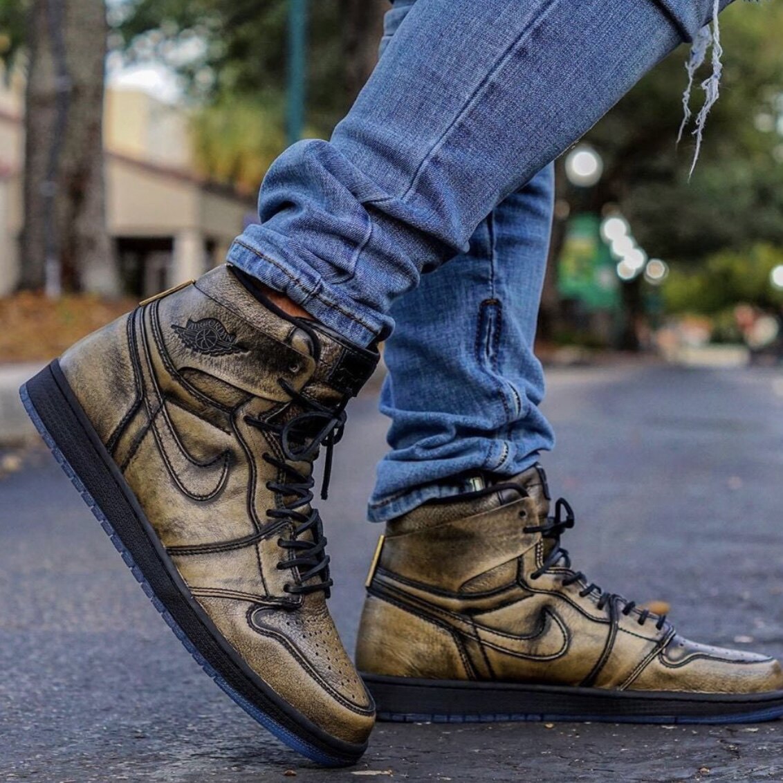 Air Jordan1 AJ1男士复古系带时尚篮球鞋百搭AA2887-035 断码特惠