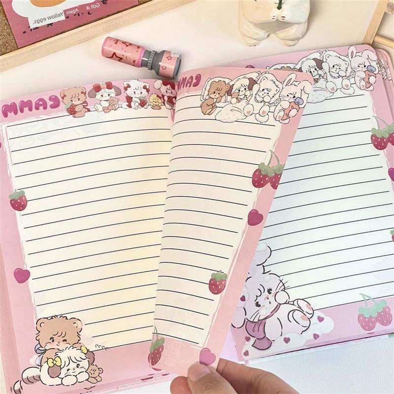 速发新可爱的米科皮革彩色内页手分类账学生记事本日记规画师