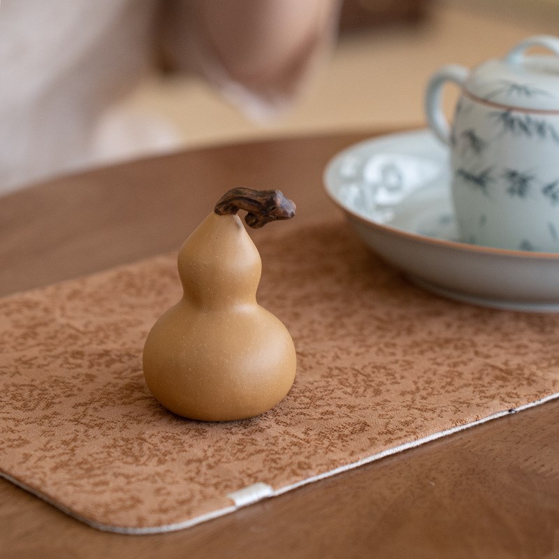 速发宜兴紫砂葫芦茶宠摆件玩意手工石榴可养茶件茶创功夫茶道配几