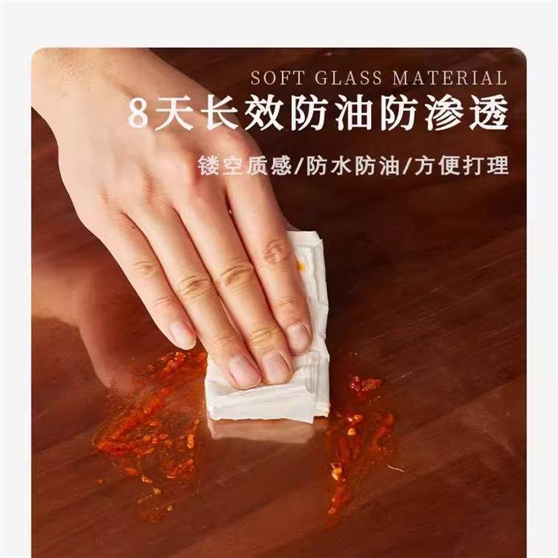 速发圆形桌垫圆桌桌布免洗防水防油皮革餐桌垫圆台布小茶几垫子餐