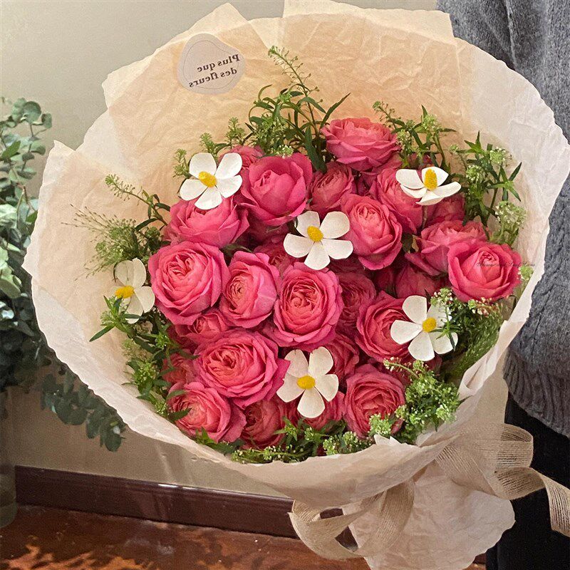 速发复古午后红茶玫瑰花束成品仿真花节日生日见面礼物送友朋友闺