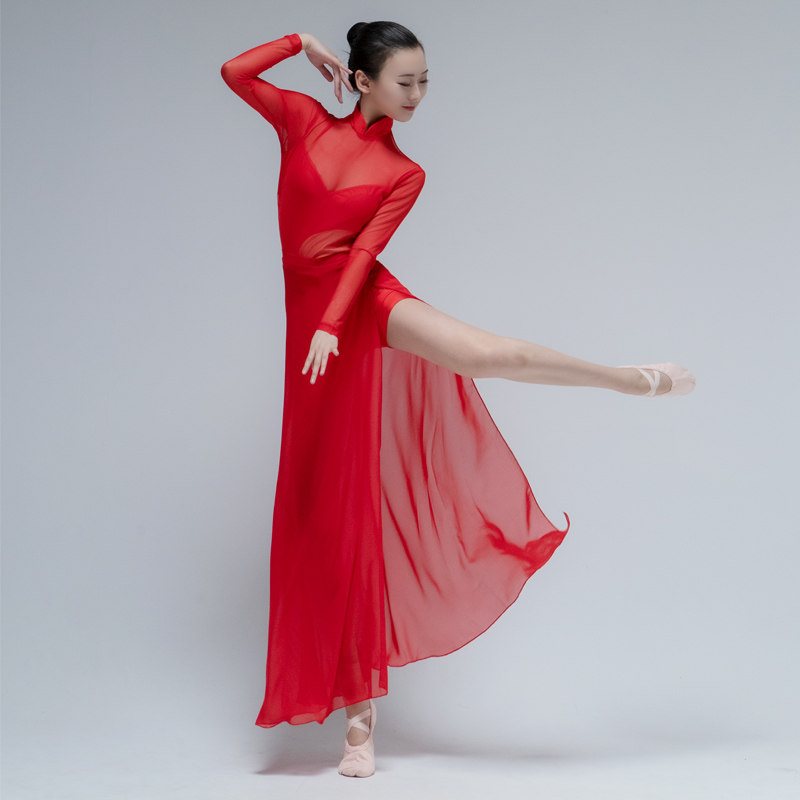 速发大心舞蹈服装性感惑尚舞如愿演出服飘逸时裙摆连衣裙