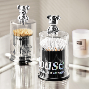 速发牙签盒家用签档牙高筒牙签罐牙线收纳盒个性 创意202新款