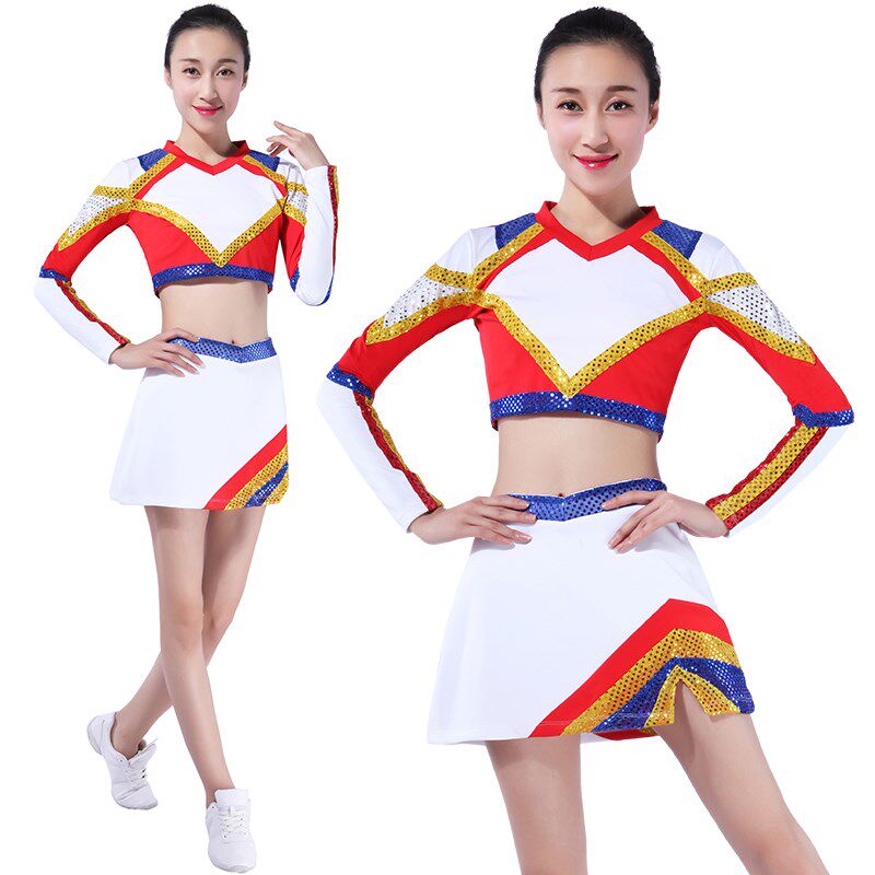 速发大学队团体啦啦操服装套装啦啦生表演服大短体操健美操众裙