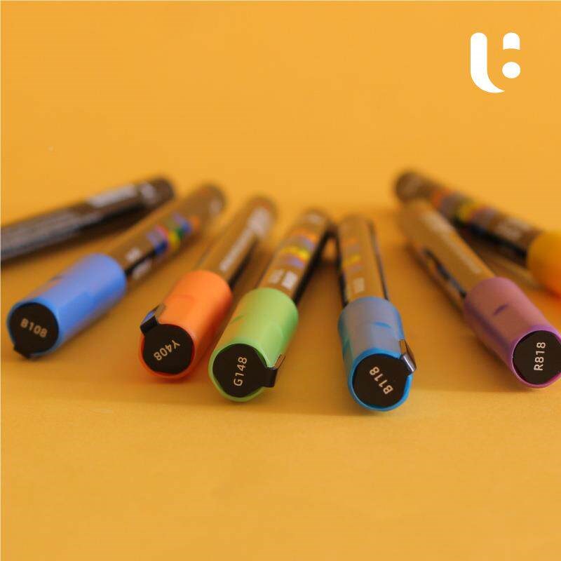 速发优乐笔彼100儿丙烯马克笔60色童手绘马克丙烯可叠色美术专用2