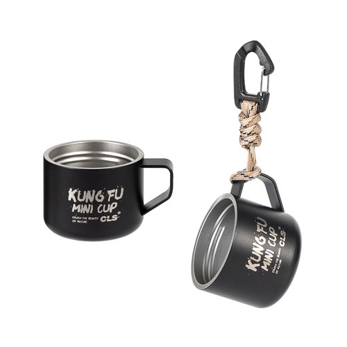 304不锈钢露营杯80ML带盖
