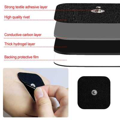 1020Pcs 5x5cm Electrode Pads Patch Gel For Tens Massager EM