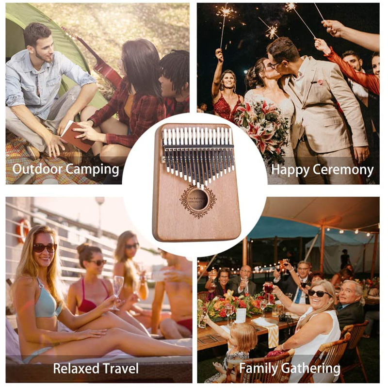 17 key kalimba thumb piano Mahogany Musical Instrument Begin