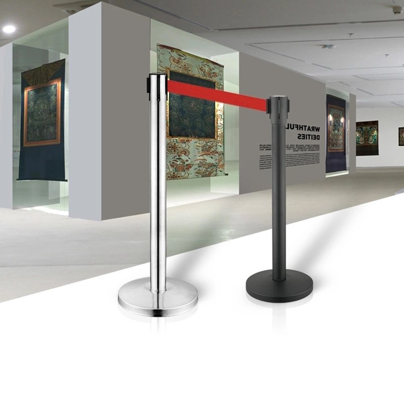 新品Golden Pillar Retractable Belt Queue Line Stand Rope Bar