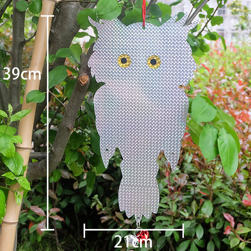 新品猫头鹰驱鸟彩带防鸟反光闪光果树果园阳台专用仿真赶吓鸟神器