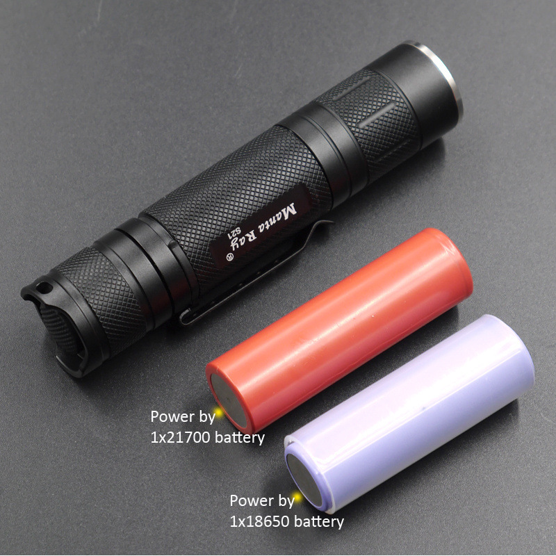 21700小直筒铝合金SFT40平头远射型18W充电2000LM流明强光手电筒