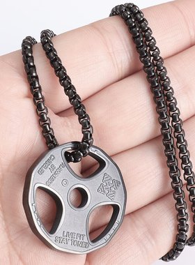 Titanium Steel Dumbbell Pendant Gym Fitness Equipment Barbel