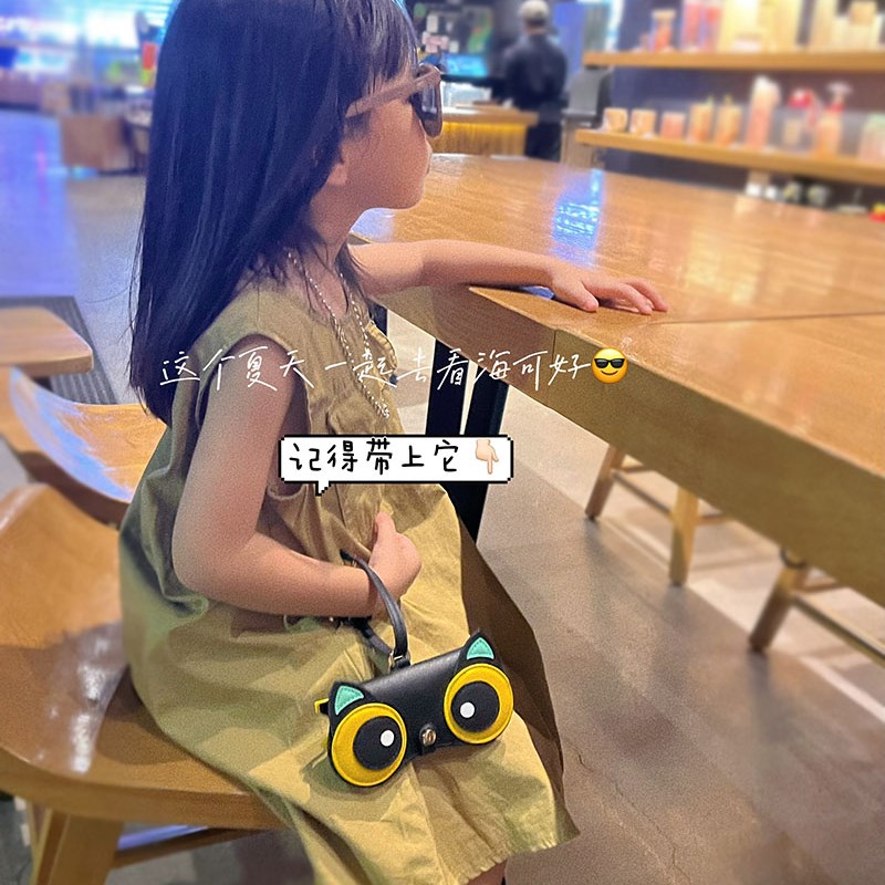 女童眼镜盒轻薄便携儿童近视眼镜收纳袋可爱卡通眼镜包墨镜保护套