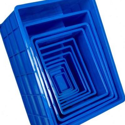 加厚大号塑料周转箱长方形物流运输筐仓库收纳整理框带盖子小工具