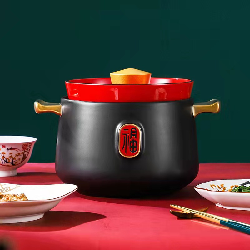 厂家厨夫人砂锅耐高温干烧炖锅砂锅炖汤明火煤气灶款X家用燃气汤