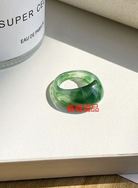 Hot sale ring retro simple transparent Resin joint rings戒指